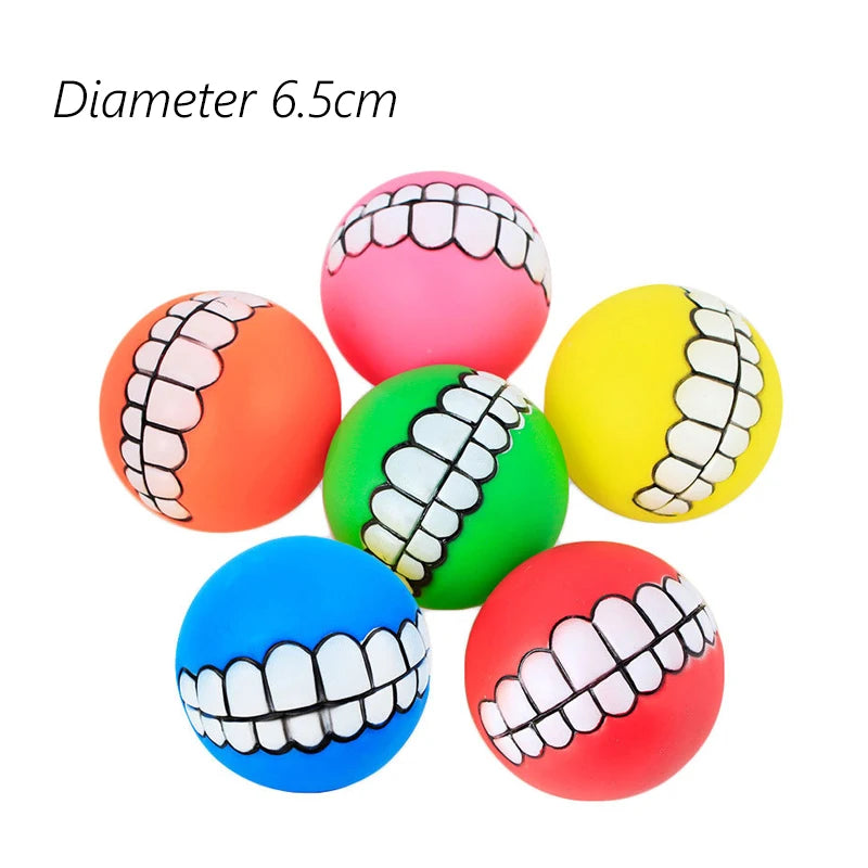 Interactive Dog Ball 🐶 – Durable Rubber Toy for Small Dogs (6 cm)