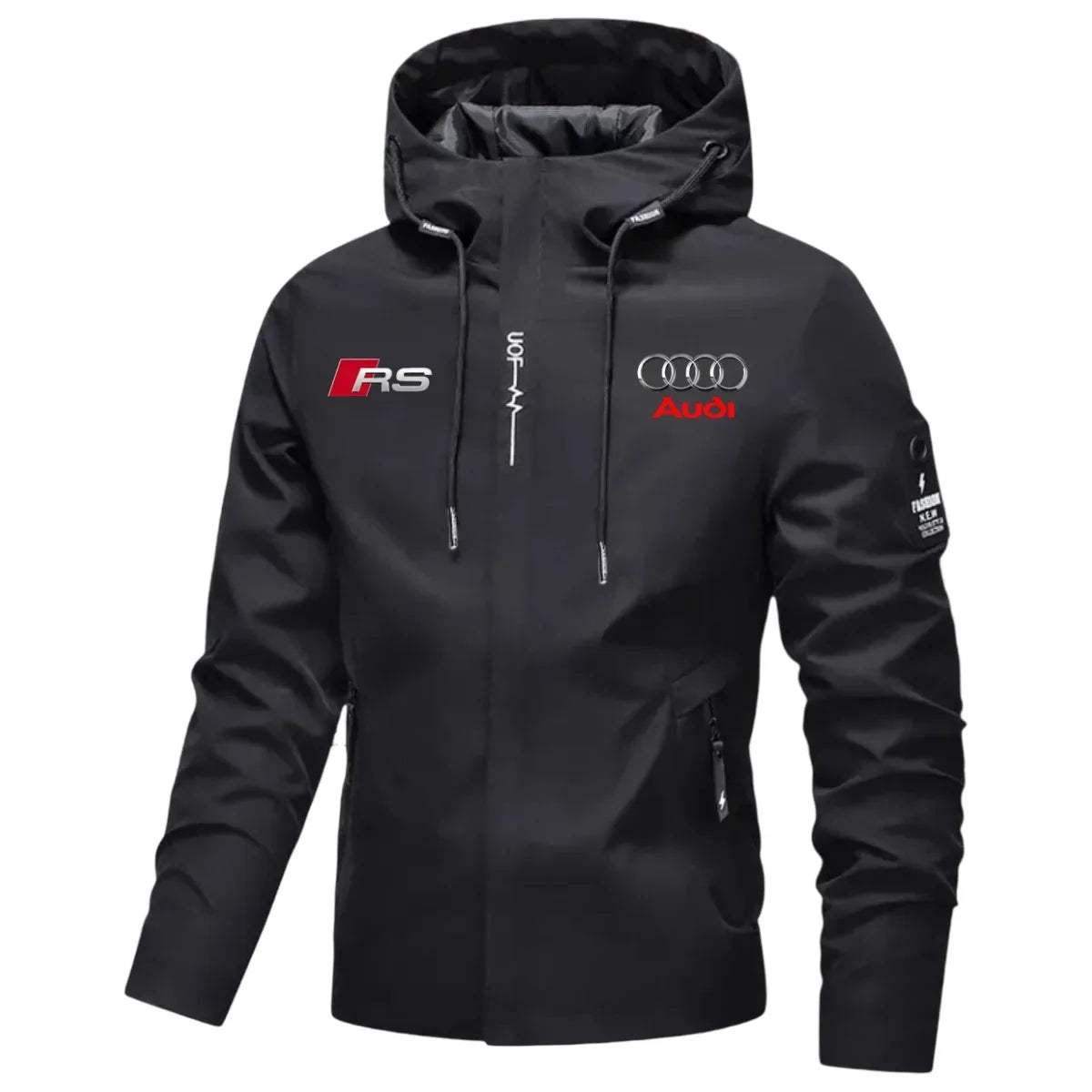 2026 hit men's Audi RS logo waterproof and breathable outdoor racing jacket style jacket