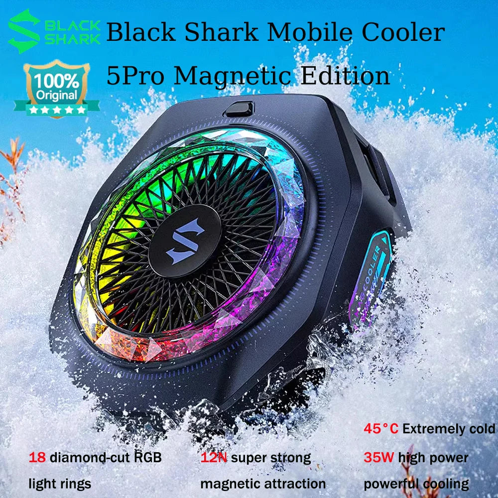 Original Black Shark 5 FunCooler 5 Pro MAGNETIC 6 Pro Phone Cooler Gaming Cooling For iphone Xiaomi Huawei Samsung Mobile Tablet