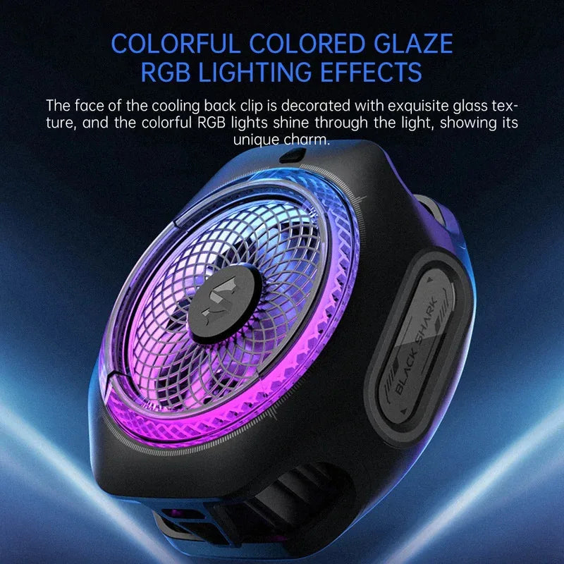 Black Shark Magnetic/Back Clip Phone Cooler 4 Pro Gaming Air Cooler Radiator Cooling Fan Turbo With RGB Light For Android iOS