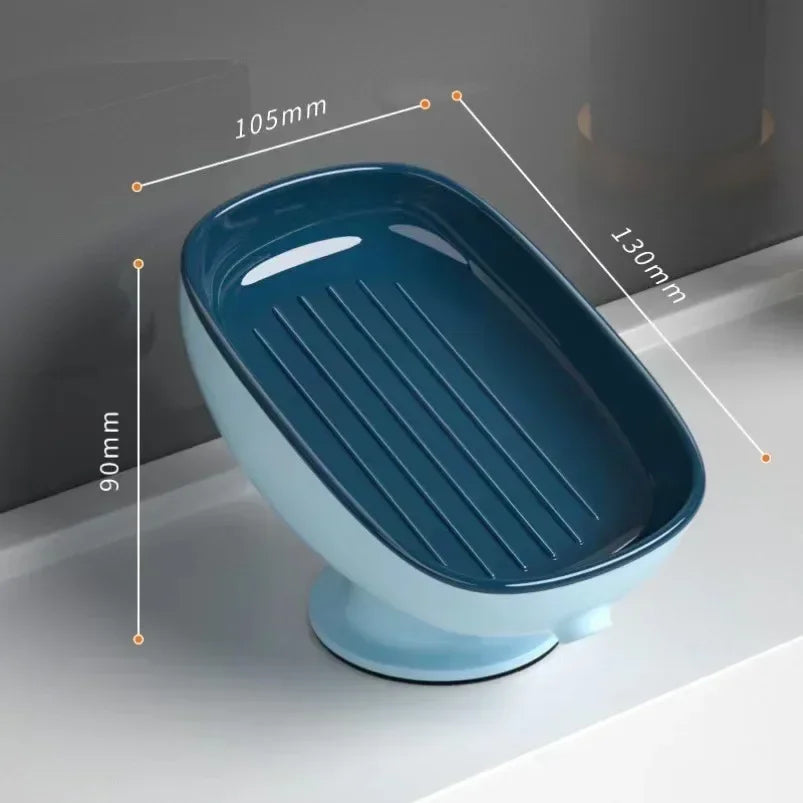 Super Suction Cup Soap Dish with drain water For Bathroom Soap Holder Kithcen Sponge Holder Soap container Bathroom Supplies2025