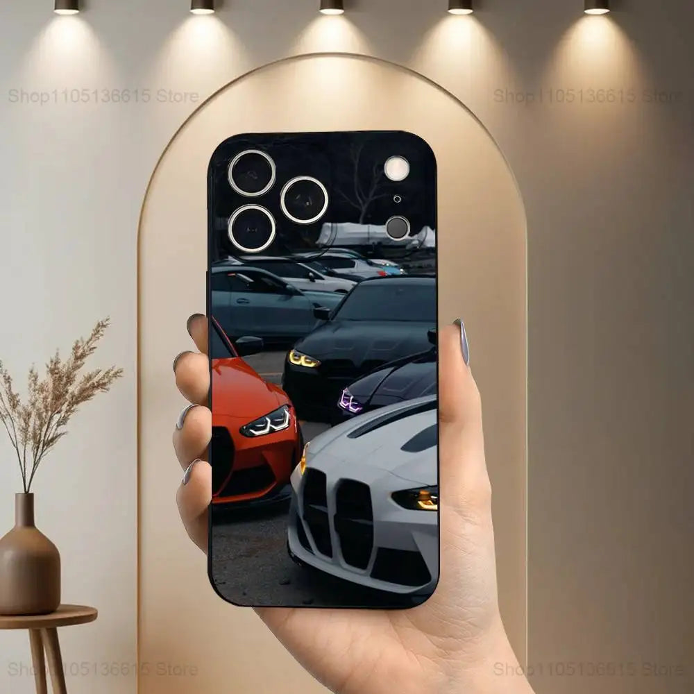 Cool Sports B-Bmw-ES Car Phone Case For iPhone 17,16,15,14,13,12,11 Plus,Pro Max,XS,X,XR,SE,Mini,8,7,Soft Silicone Black Cover