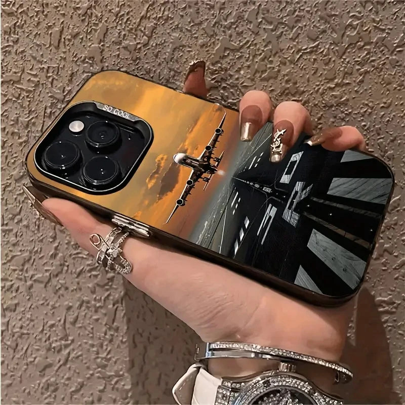 Super airplane Festival Dazzling Shockproof phone Case for iPhone 17 16 15 Pro Max Air 16E 14 13 12 11 XS X XR 7 8 Plus SE Cover