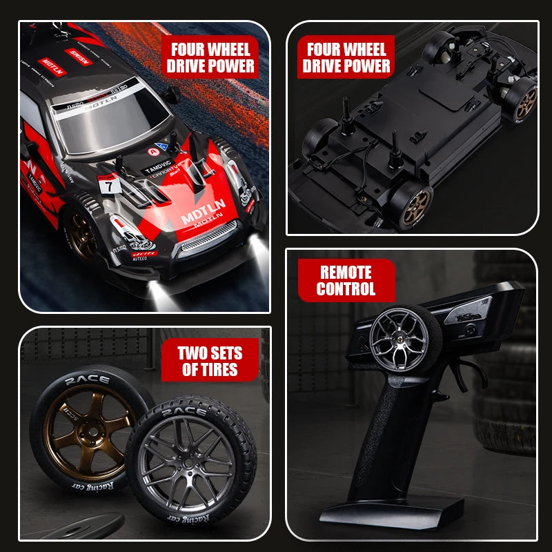 RC Professional four-wheel drive drift remote control car GTR high-speed charging high-speed racing boy car Festival gift
