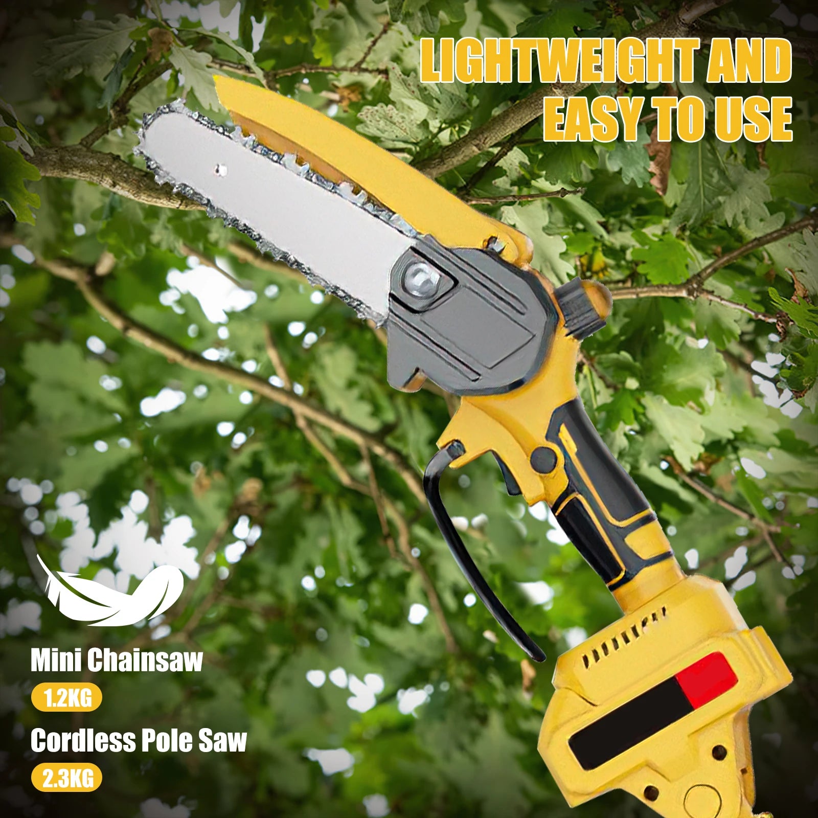 2 IN 1 Electric Chainsaw Telescoping Pole Pruner Pole Branch High Saw Garden Garden borrowing Tool For Makita Battery Pin