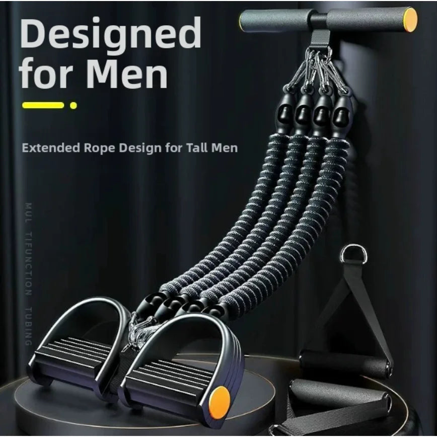 Adjustable Tension Pull Rope Muscle Builder for Back Abs and Arms Exercise