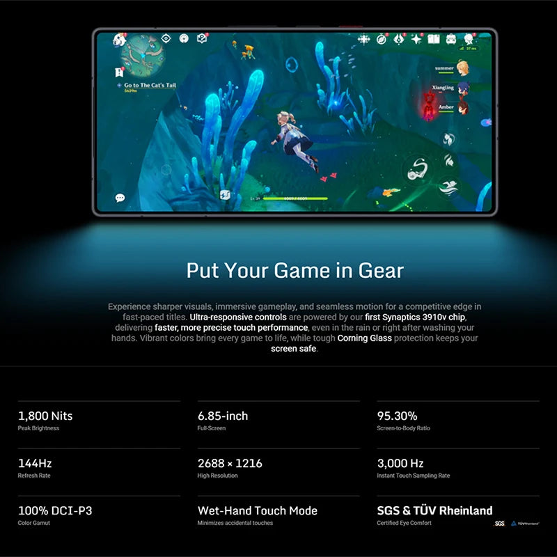 RedMagic 11 Pro 5G Gaming Phone Global Version 6.85" Snapdragon 8 Elite Gen 5, 7500mAh 50MP NFC SmartPhone