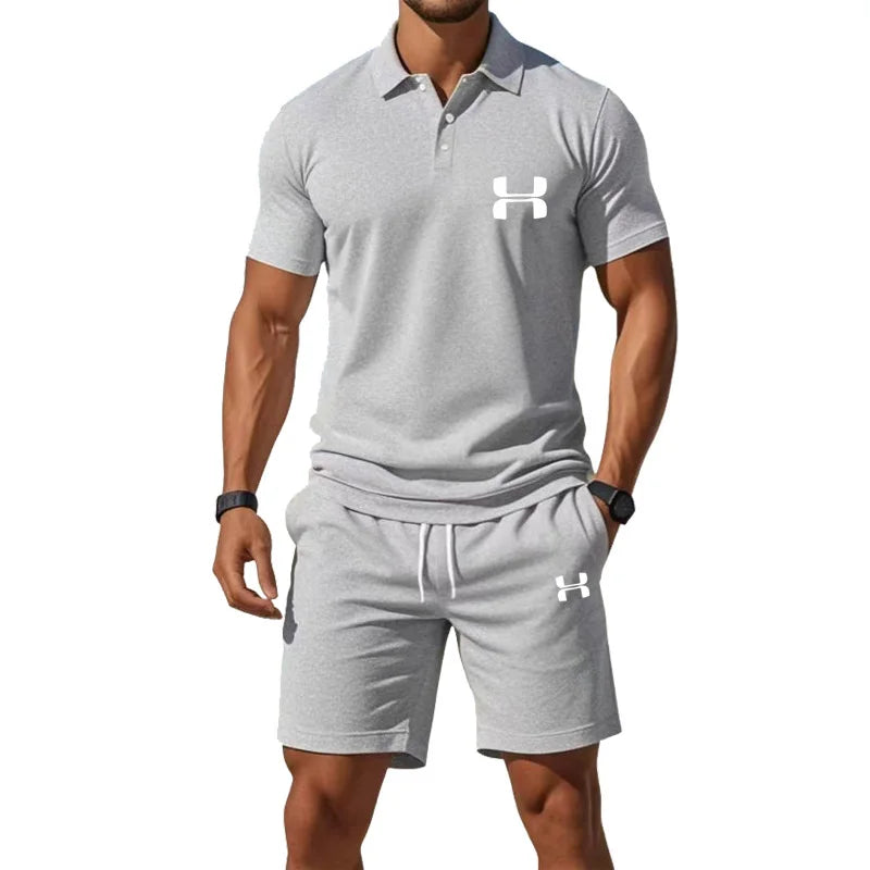 Men’s Summer Polo Set – T-Shirt & Shorts Matching Outfit | Casual Sport Style