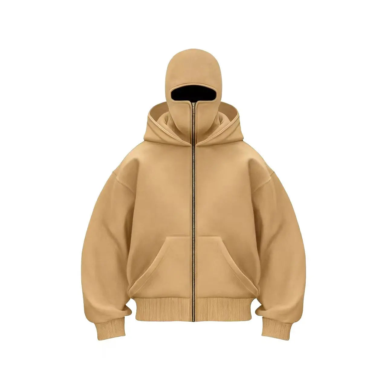 Men's and women's berets - Rock style - Fall/Winter collection - New product - Double-layered hooded sweatshirt - Zipper jacket