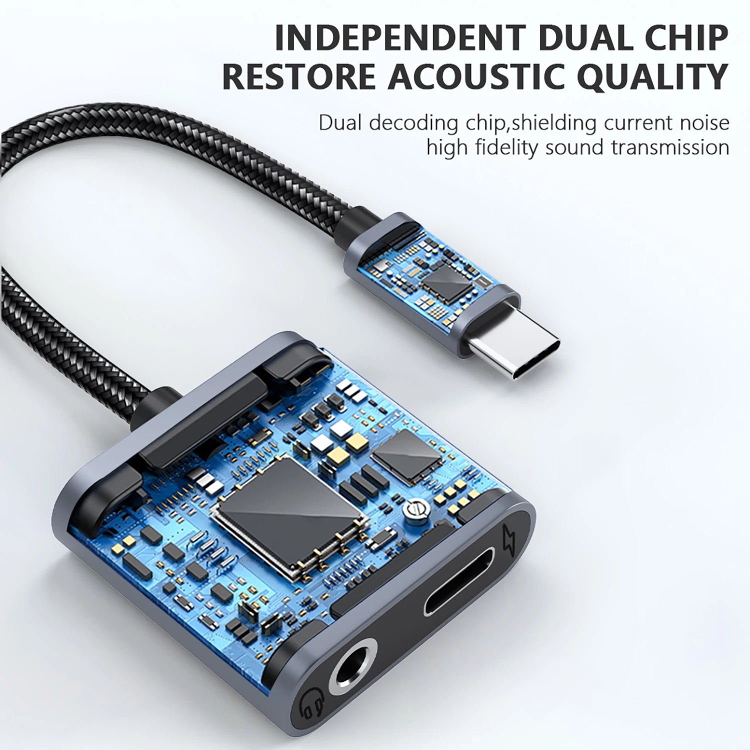 USB C To 3.5 MM Jack Adapter DAC Type-C 3.5mm Earphone HiFi Audio AUX Converter PD 60W Charger Headphone Cable