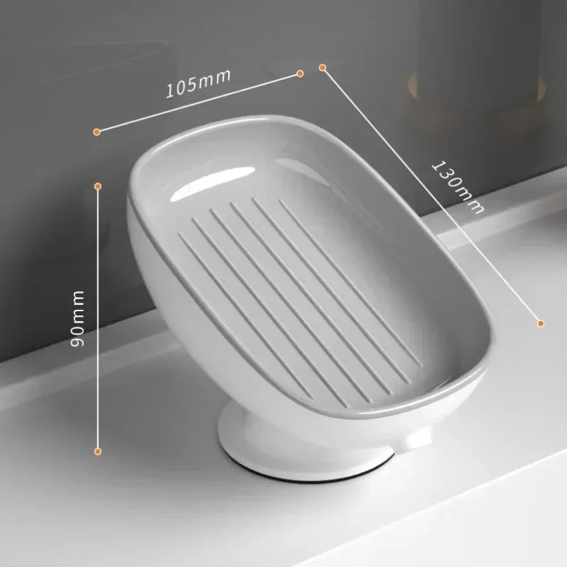 Super Suction Cup Soap Dish with drain water For Bathroom Soap Holder Kithcen Sponge Holder Soap container Bathroom Supplies2025