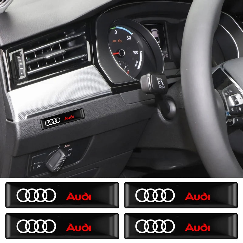 10Pcs Car Styling 3D Epoxy Vinyl Stickers Decals Car Accessories For Audi A6 A3 A4 A5 A6 Q2L Q3 Q5 Q7 Q8 R8 S4 S8 S7 RS5 RS8 RS6