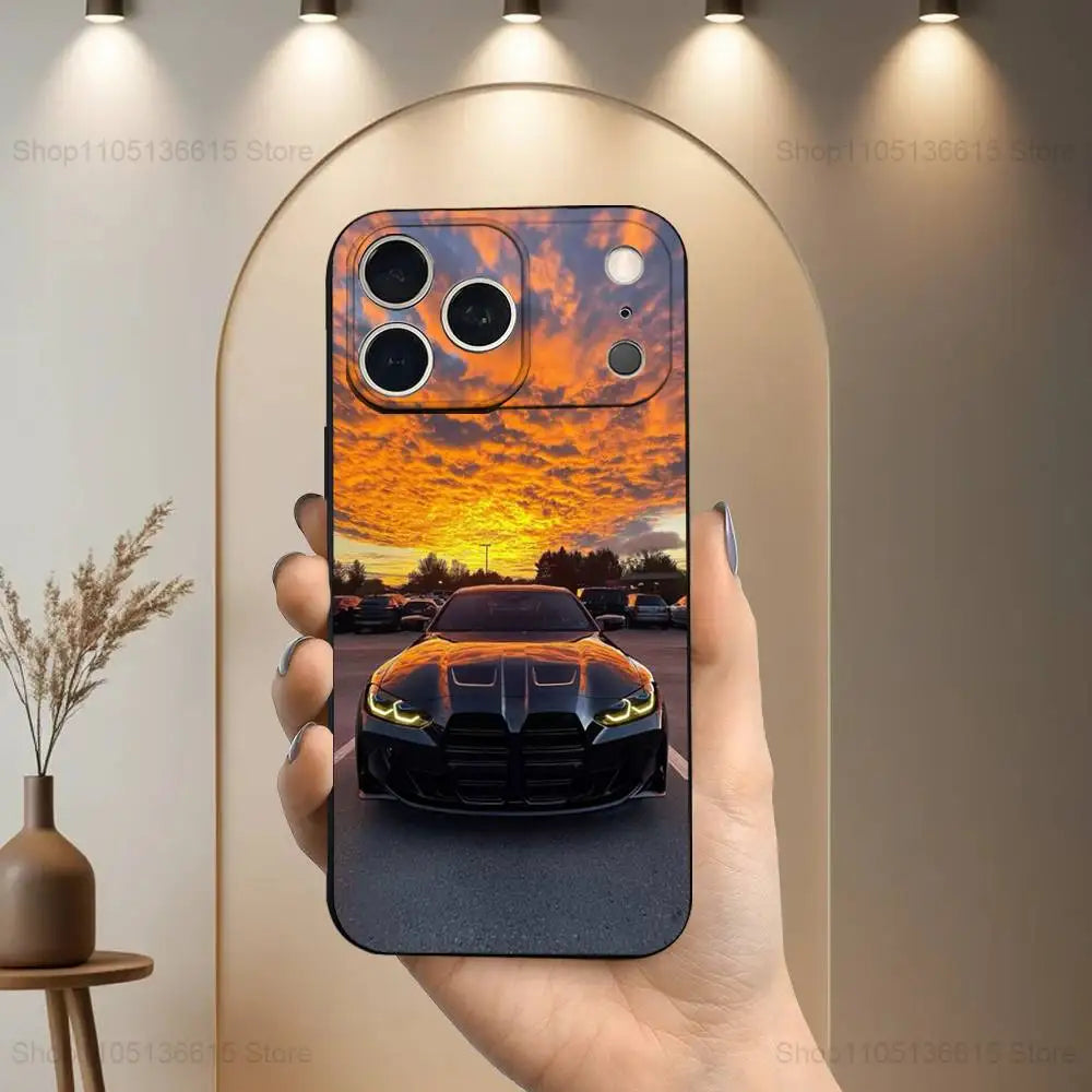 Cool Sports B-Bmw-ES Car Phone Case For iPhone 17,16,15,14,13,12,11 Plus,Pro Max,XS,X,XR,SE,Mini,8,7,Soft Silicone Black Cover