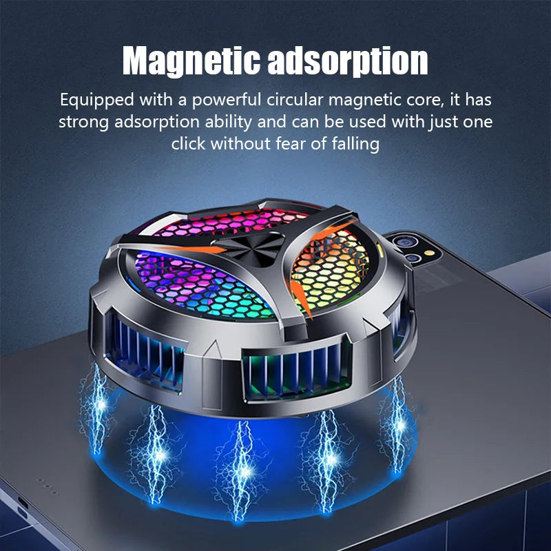 X42 Fan Phone Magnetic Cooler for Dedicated Tablet with Aluminum Laptop Tablet Stand Radiator Peltier Cooler for IPad Iphone Mac