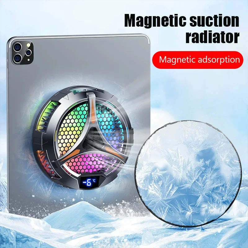 X42 Fan Phone Magnetic Cooler for Dedicated Tablet with Aluminum Laptop Tablet Stand Radiator Peltier Cooler for IPad Iphone Mac
