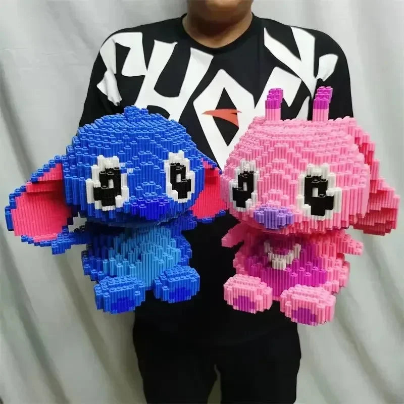 Large Stitch Building Block Assembly Toy, DIY Children's Toy, Birthday Gift, 3D Puzzle, Desktop Decoration, 30cm