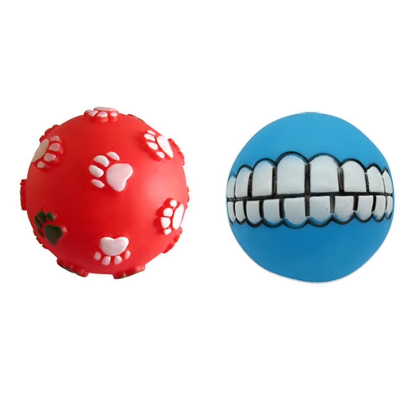 Interactive Dog Ball 🐶 – Durable Rubber Toy for Small Dogs (6 cm)