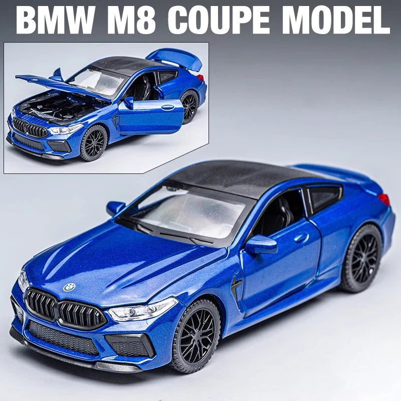 1:32 BMW M8 IM Supercar Alloy Diecasts & Toy Vehicles Metal Toy Car Model Sound and light Collection Kids Toy
