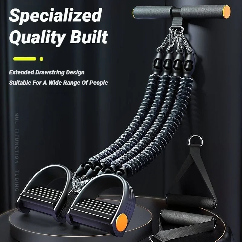 Adjustable Tension Pull Rope Muscle Builder for Back Abs and Arms Exercise