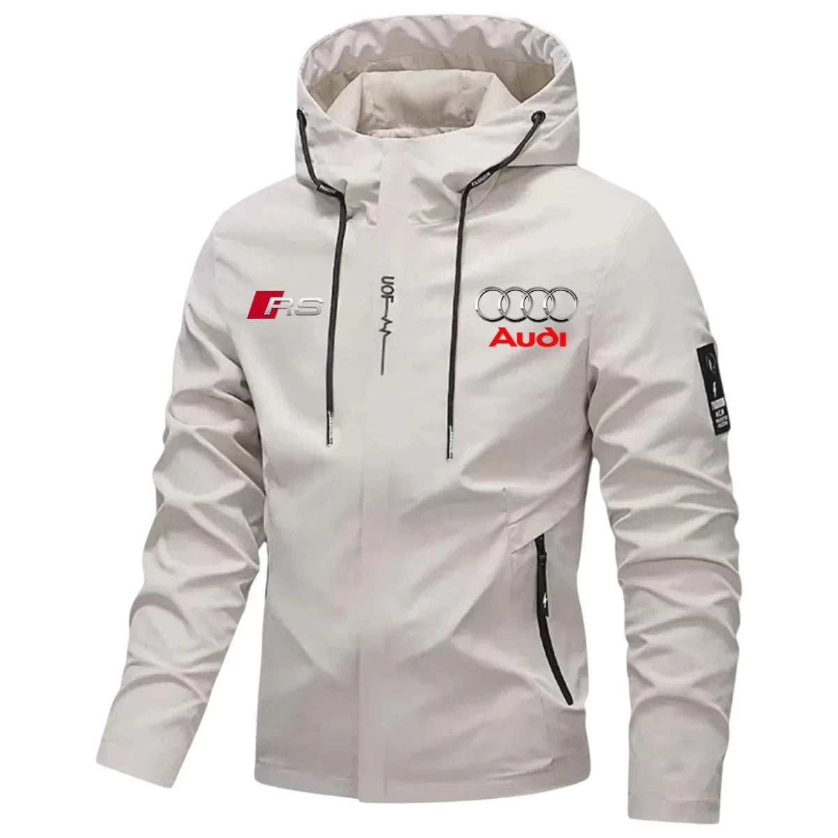 2026 hit men's Audi RS logo waterproof and breathable outdoor racing jacket style jacket