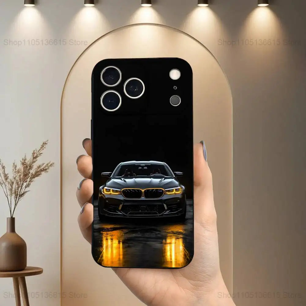 Cool Sports B-Bmw-ES Car Phone Case For iPhone 17,16,15,14,13,12,11 Plus,Pro Max,XS,X,XR,SE,Mini,8,7,Soft Silicone Black Cover