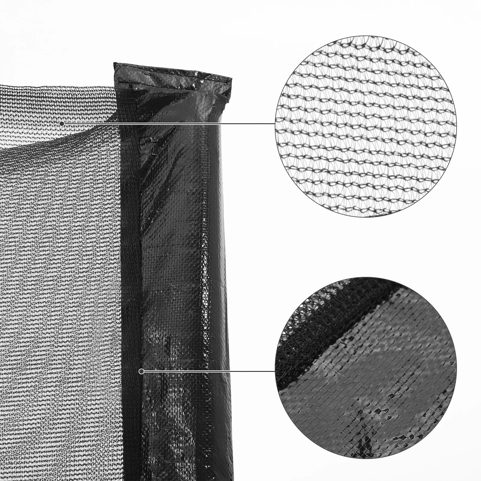 SONGMICS Safety net For Trampoline Replacement net Ø 366cm For 8 Bars Round Protective net For garden Trampoline