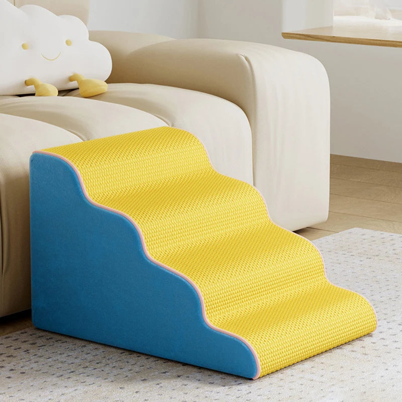 3/4/5 Step Dog Cat Ramp Ladder Pet Stair in Memory Foam Sponge Dogs Sofa Removable Washable Training Pet Ramp Stairs Pet Supplies