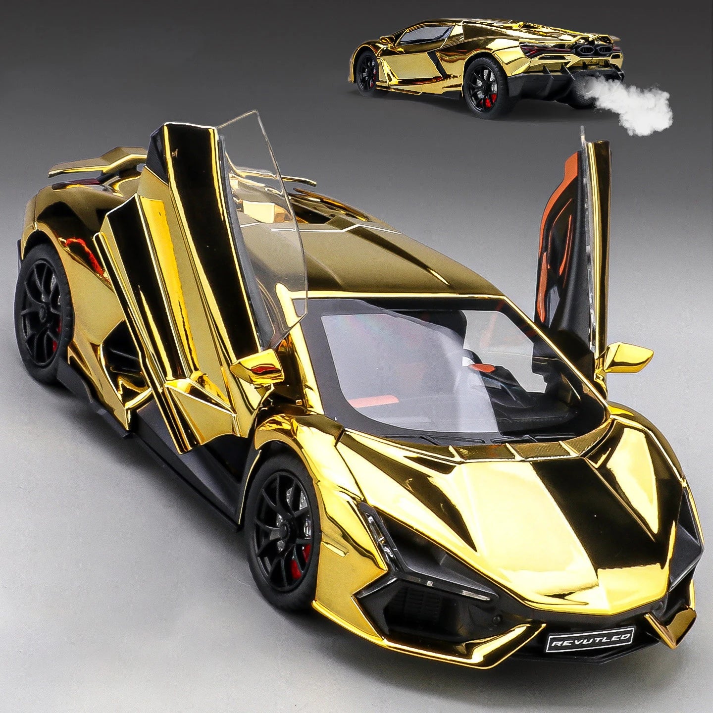 Spray 1:24 Lamborghini Revuelto Countach LP500S Supercar Alloy Metal Diecast Model Car Home Decoration Computer Desktop Present