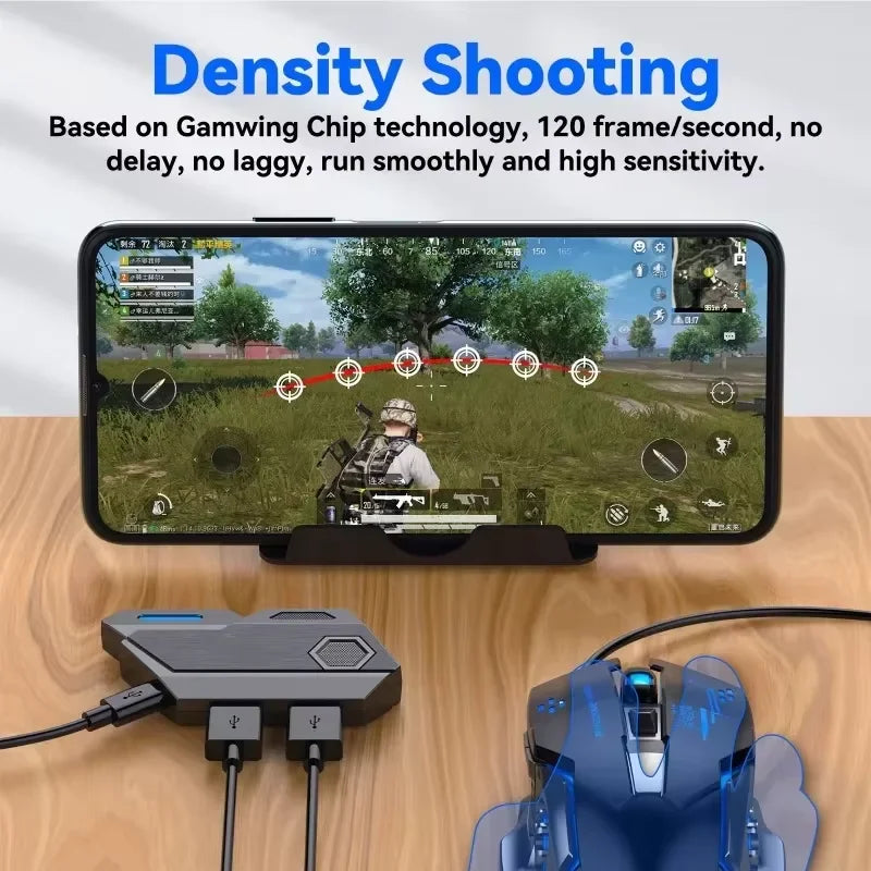 Wireless Gaming Adapter 🎮 – Keyboard & Mouse Converter for PUBG Mobile (Android & iOS)